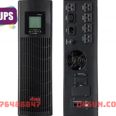 Bộ Lưu Điện UPS ARES AR610RT 1000VA-800W - Sóng sine chuẩn